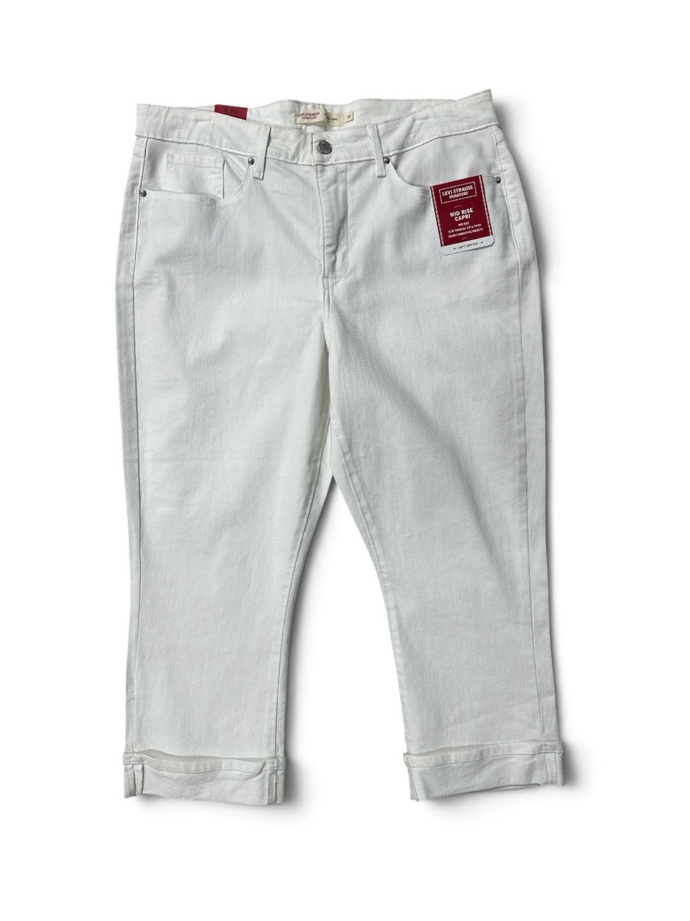 Levi's White Cropped Ankle Jeans